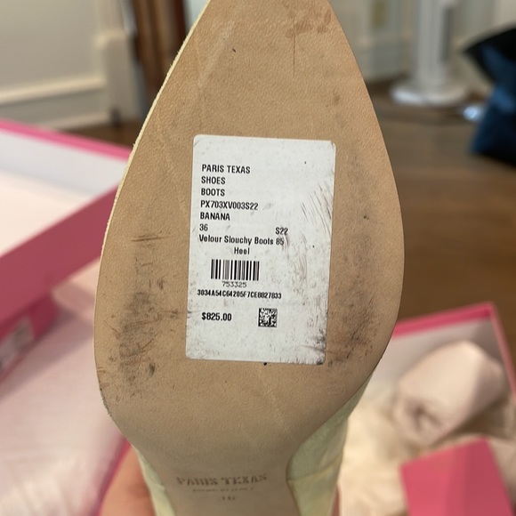 PARIS TEXAS Slouch 85 Suede Ankle Boots LIME YELLOW - Picture 7 of 9